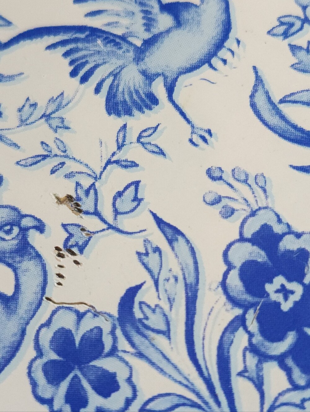 Vtg Elite England Tray Blue White Birds Novelty Print Metal 10" HTF Pattern - Picture 7 of 9